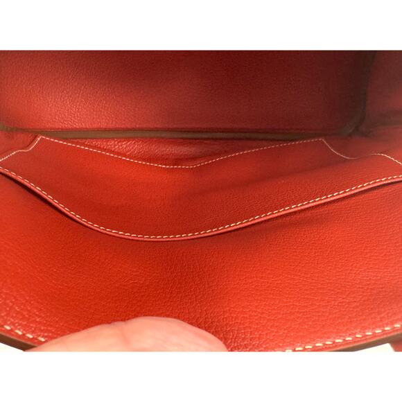 Hermes Birkin 30 Red Leather Palladium Hardware Top Handle Bag - Picture 12 of 16